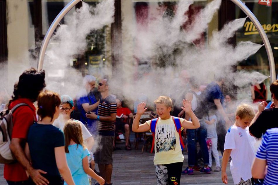 Nové rozprašovače vody v centre mesta