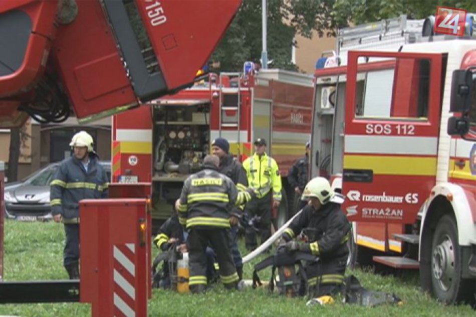 Evakuácia požiar Poprad Juh 2016