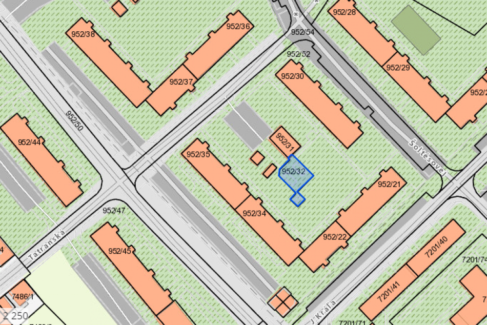 Parkovisko na Tatranskej v Nových Zámkoch