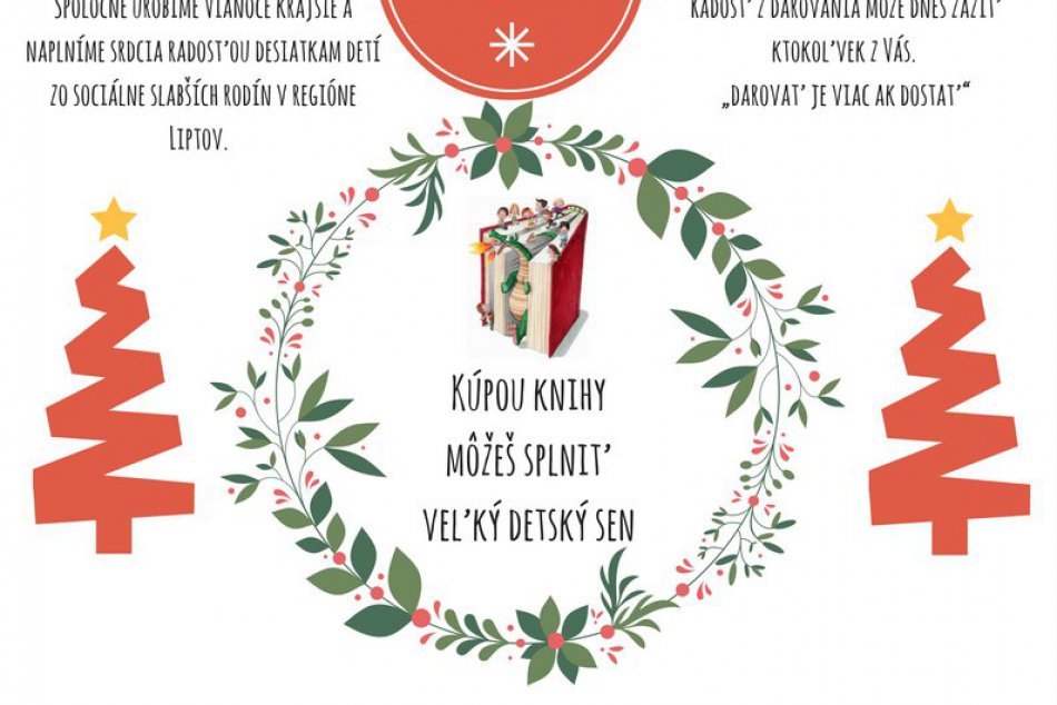 Ružomberčania spravte na Vianoce dobrý skutok a DARUJTE KNIHU!