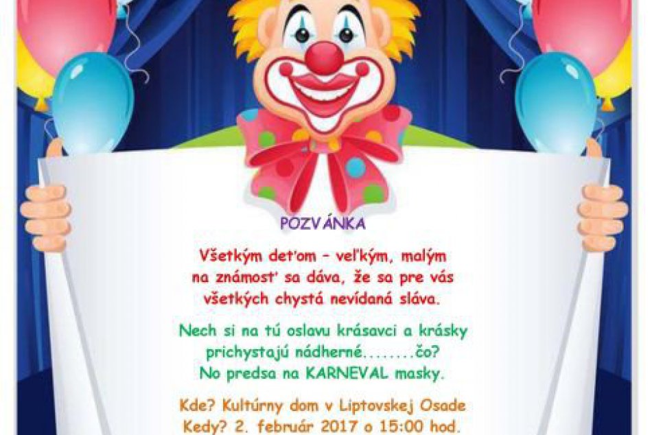 Detské karnevaly 2017