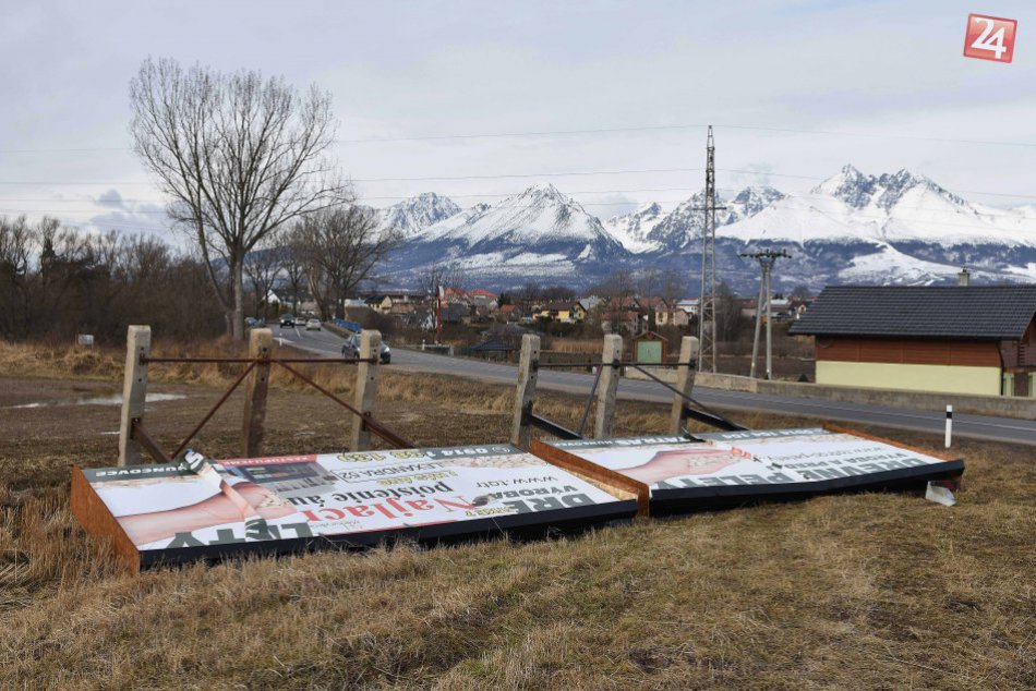 Popradané bilboardy - Huncovce 02/2017