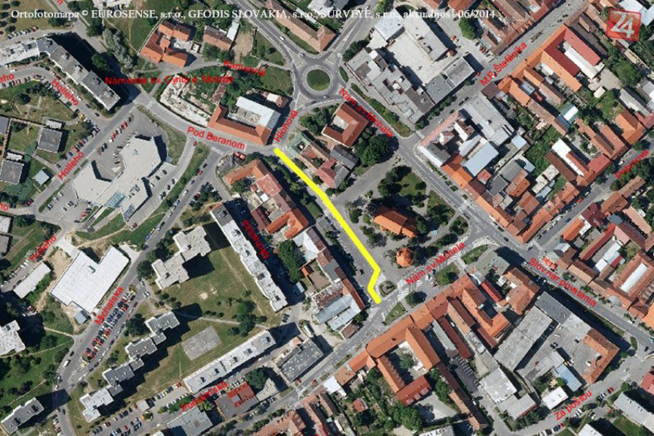 Na námestí v Hlohovci treba rátať s obmedzením: Toto je mapa chystanej uzávierky