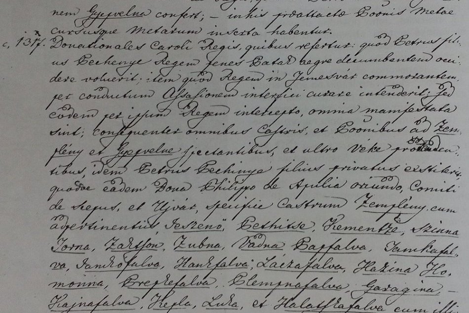 Najstaršia písomná zmienka o Humennom z roku 1317