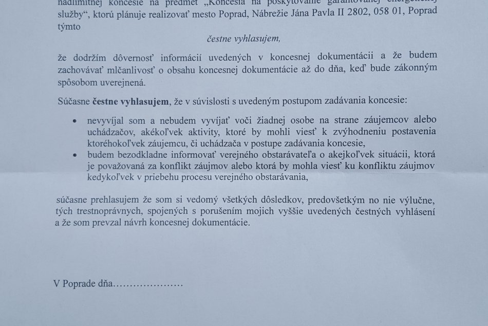 Čestné vyhlásenie o mlčanlivosti 06/2017