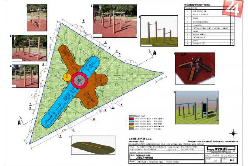 Work out park Poprad výstavba 06/2017