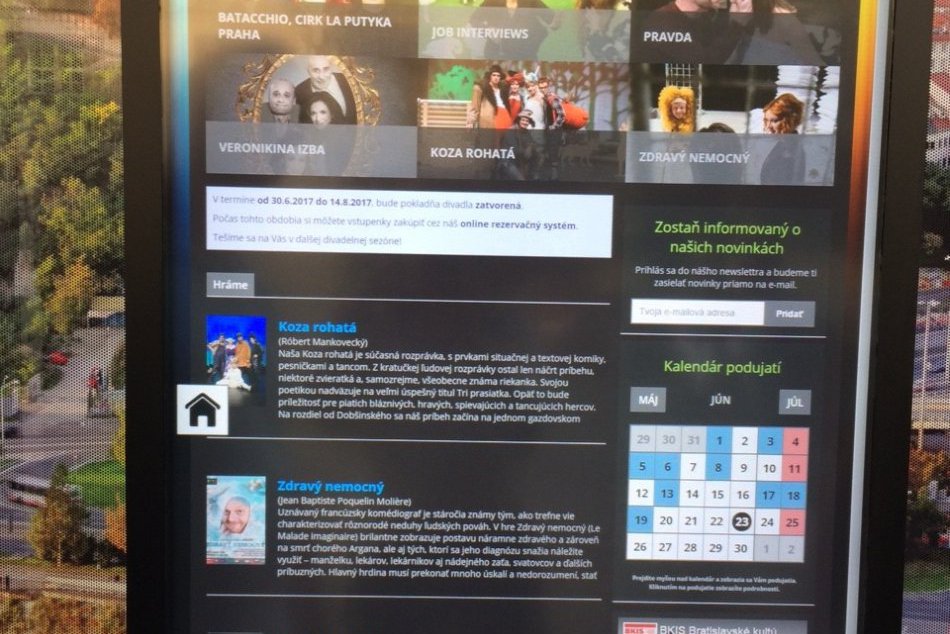 Informačný kiosk na magistráte