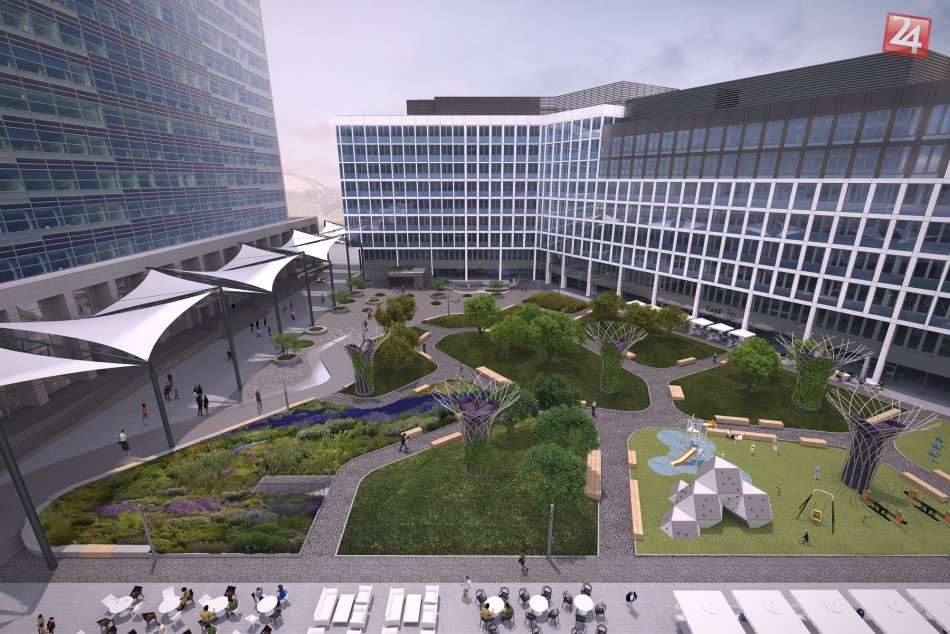 Park v priestore medzi TOWER 115 a PANORAMA BIZNIS