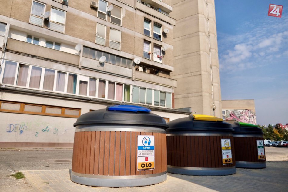 Stanovište polopodzemných kontajnerov pri Pentagone