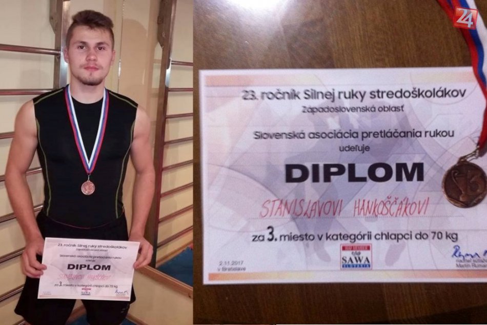 FOTO: Hlohovčan Stanislav Hankoščák úspešný na súťaži v armwrestlingu