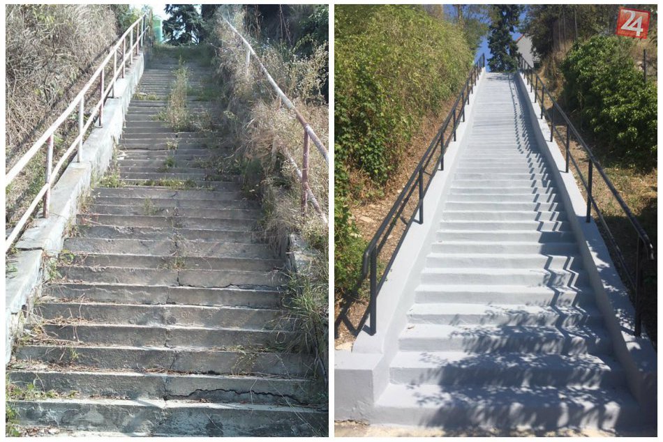 Oprava schodísk v Starom Meste