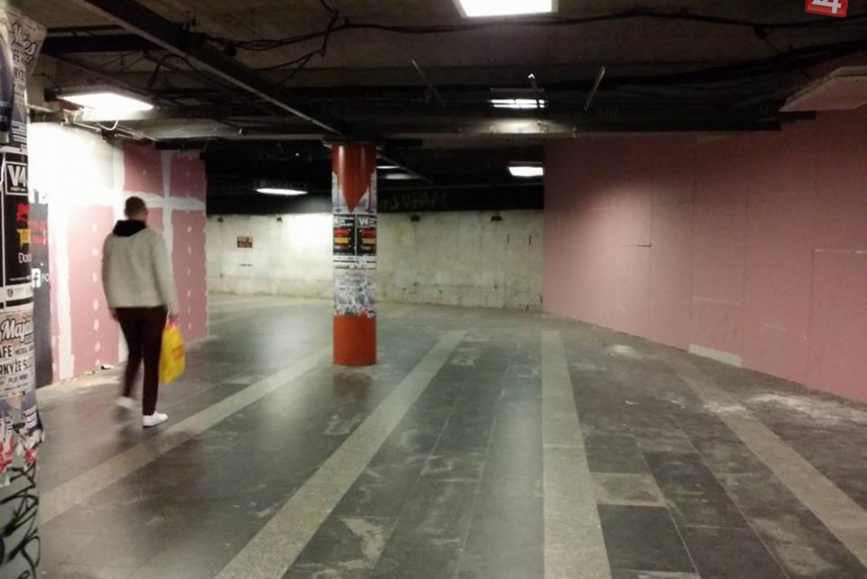 Podchod na Trnavskom mýte (november 2017)