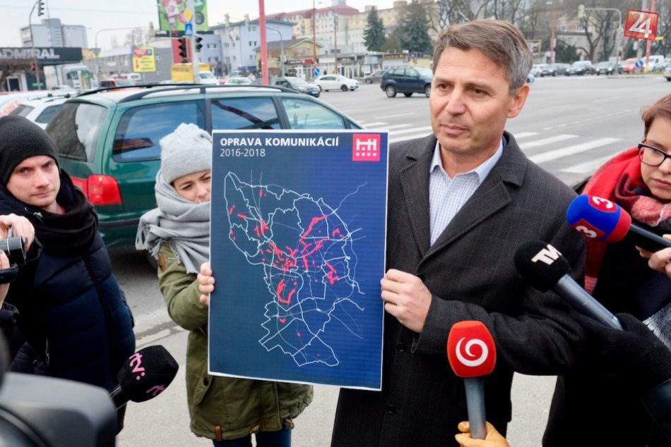 Opravy ciest v Bratislave na rok 2018