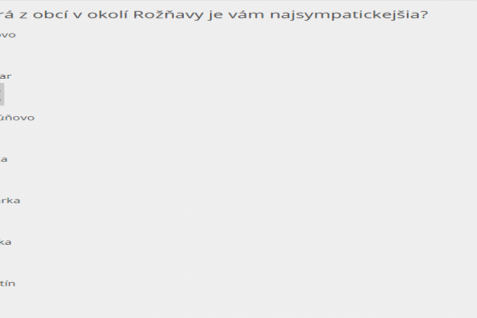 Výsledky súťaže: Koľko percent hlasov získala ktorá obec?