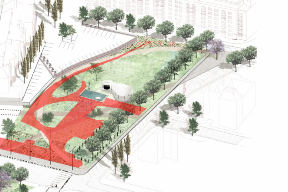 Landererov park, vizualizácia marec 2018