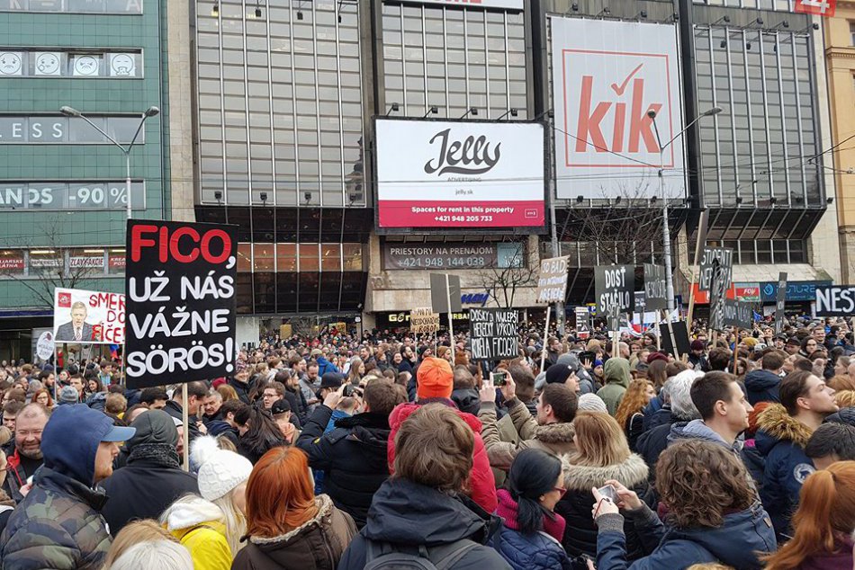 Zhromaždenie Za slušné Slovensko / 16. marec 2018