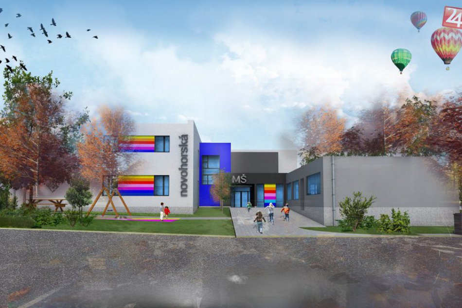Vizualizácie novej materskej školy v Rači