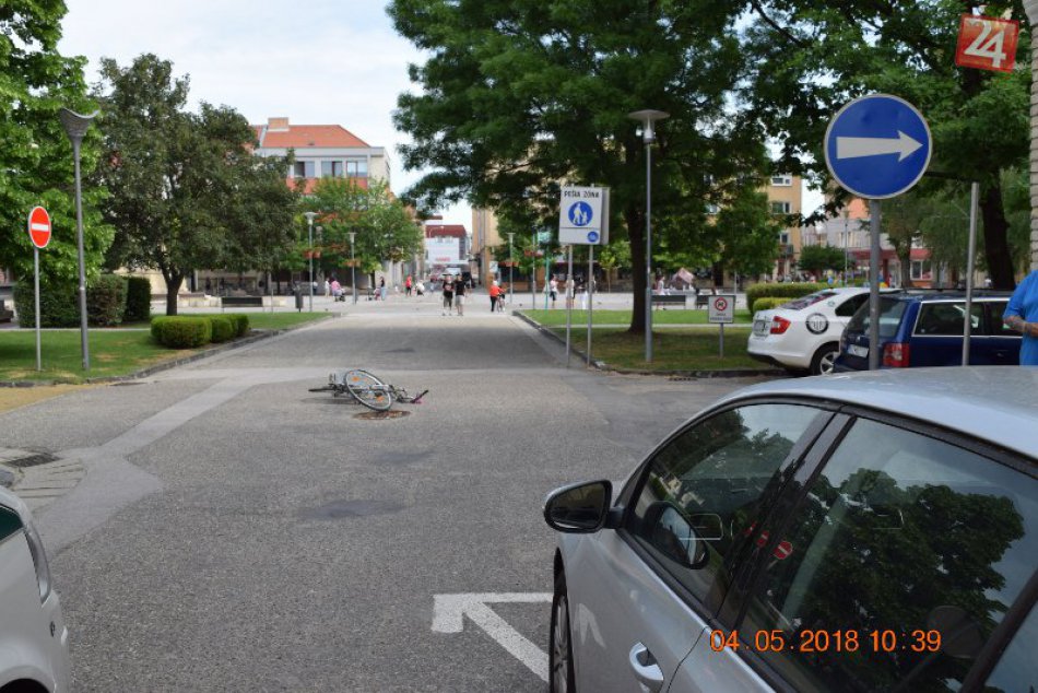 Nehoda v centre Nových Zámkov