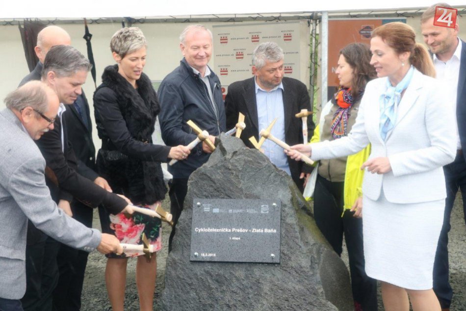 FOTO: Cykloželeznička Prešov-Zlatá Baňa-I. etapa sa začína realizovať