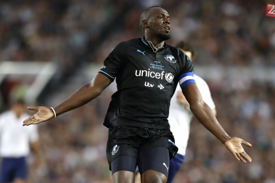 Bolt si splnil sen, v exhibícii si zahral na Old Trafford