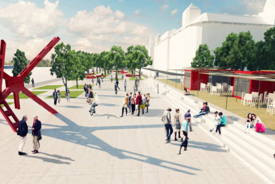 Mestská pláž na Fajnorovom nábreží