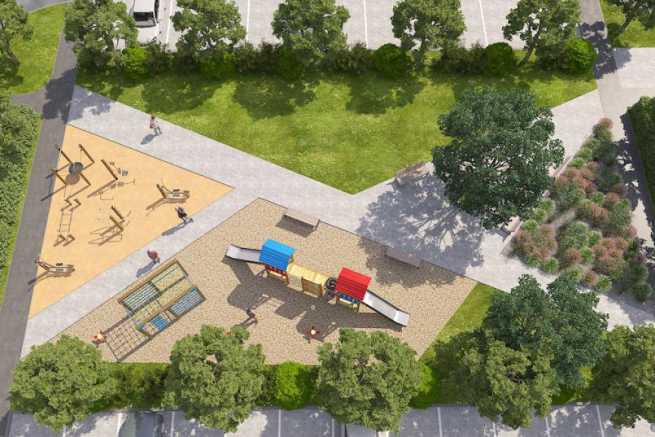 Budúce ihrisko na Zlatovskej: Diagonálny vzor