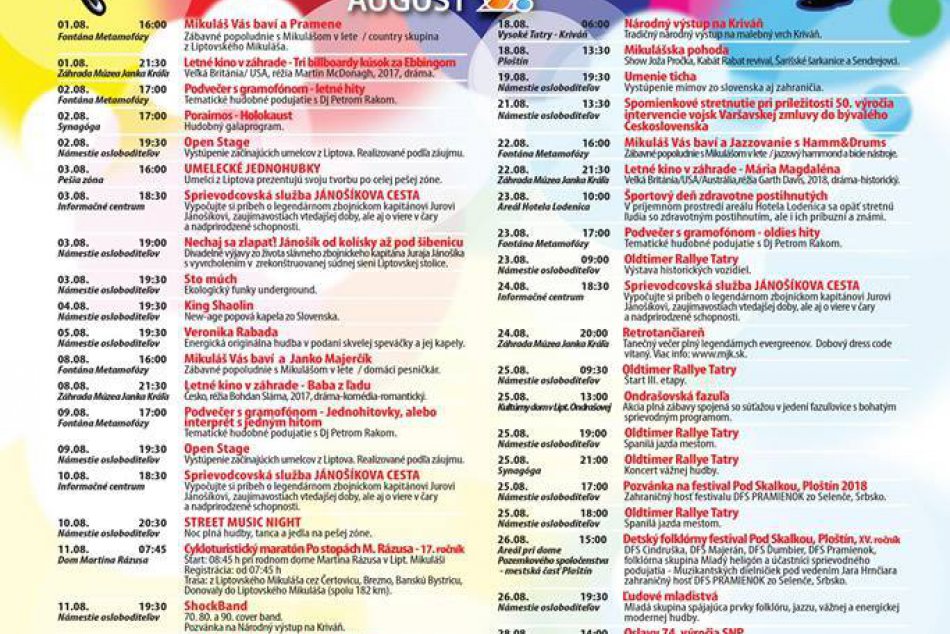 FOTO: Program Mikulášskeho leta v auguste