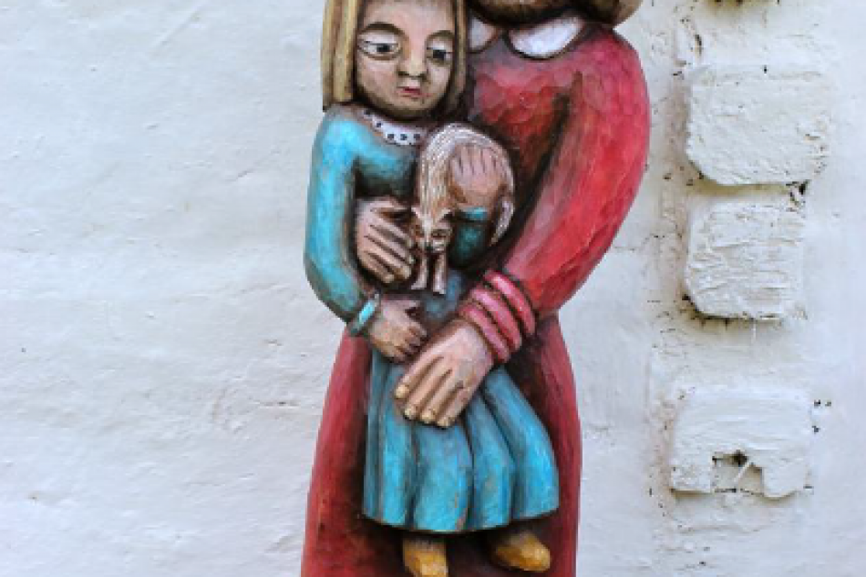 V lete možno v skanzene obdivovať diela insitných umelcov: Toto je jedným z nich