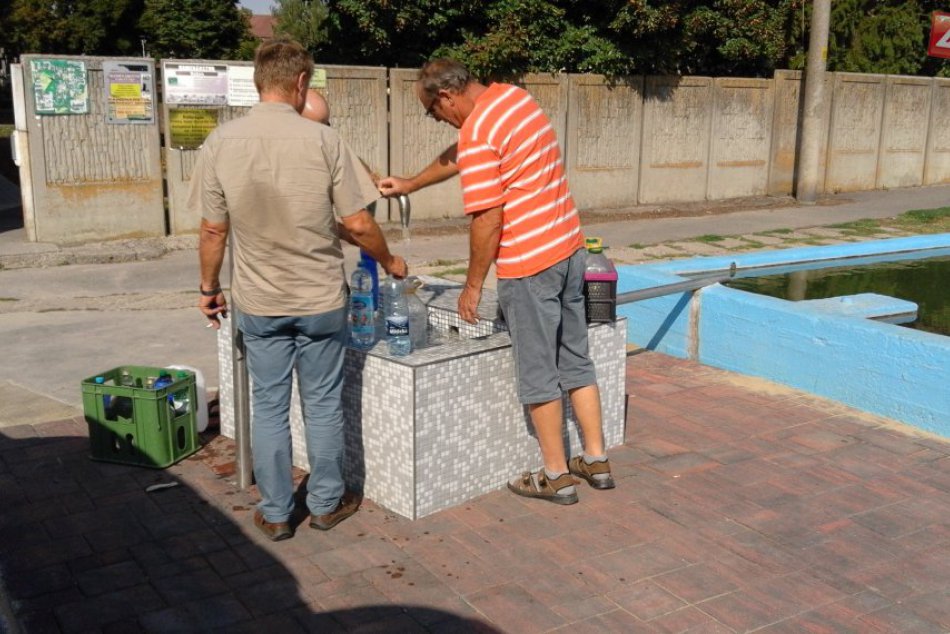 FOTO, Rybám už bazén vyčistili, teraz skrášlili artézsku studňu vo Veči
