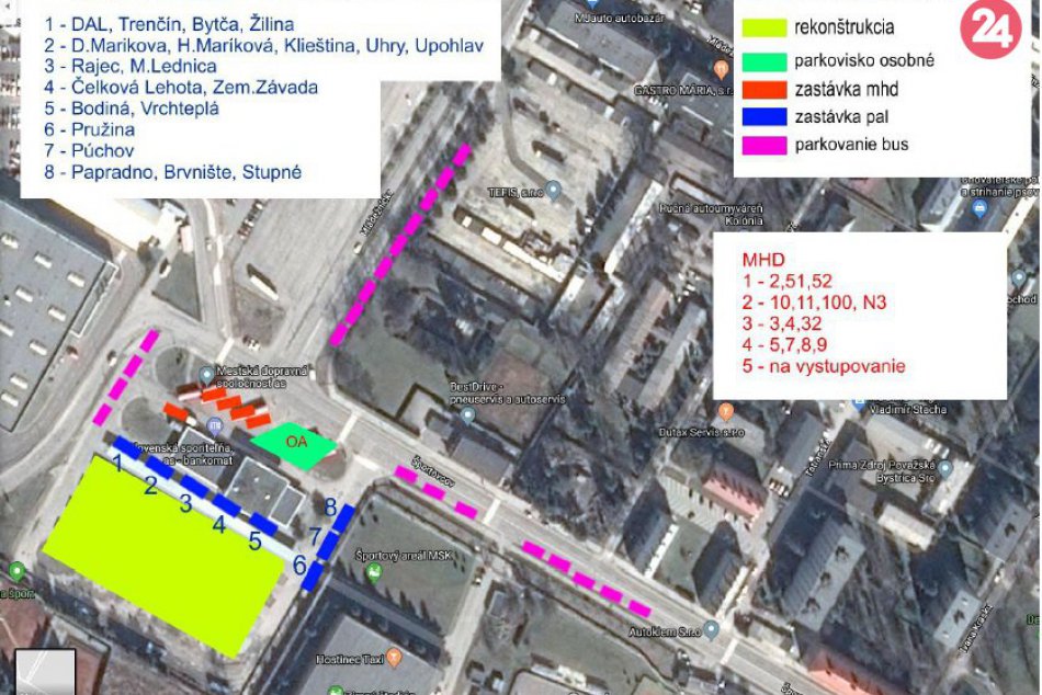 Považskobystrická autobusová stanica sa mení: Takto sa bude nastupovať