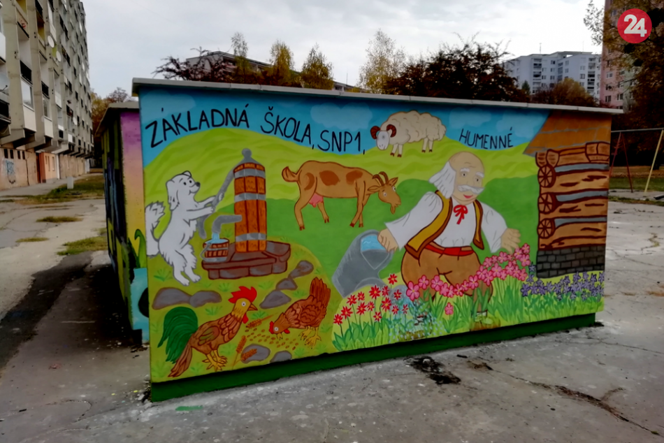 FOTOGALÉRIA: Krásne maľované výtvory na Sídlisku III z dielne humenských škôl!