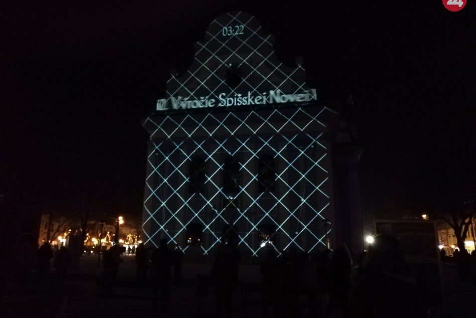 GALÉRIA: Novovešťania si užili videomapping na fasáde evanjelického kostola