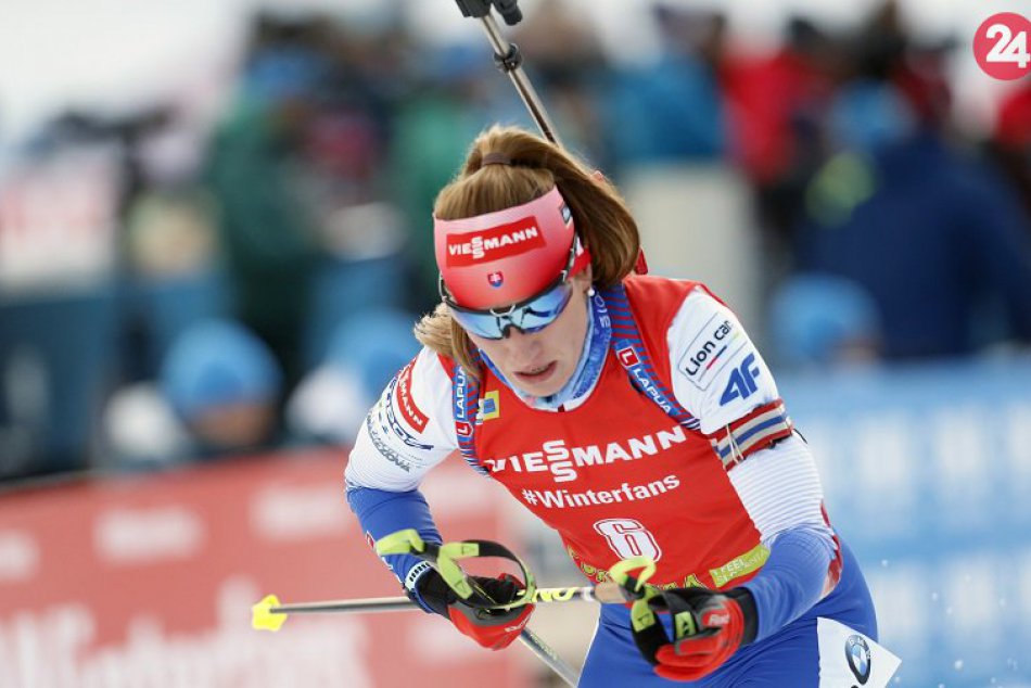 P. Fialková počas 1. kola Svetového pohára biatlonistiek v slovinskej Pokljuke