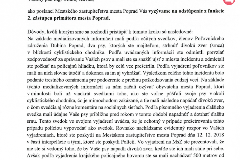 Šiesti poslanci vyzývajú 2. viceprimátora aby odstúpil. Čo ich k tomu viedlo?