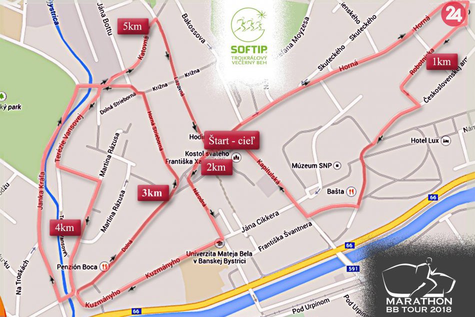 V OBRAZOCH: Softip Trojkráľový večerný beh v Bystrici