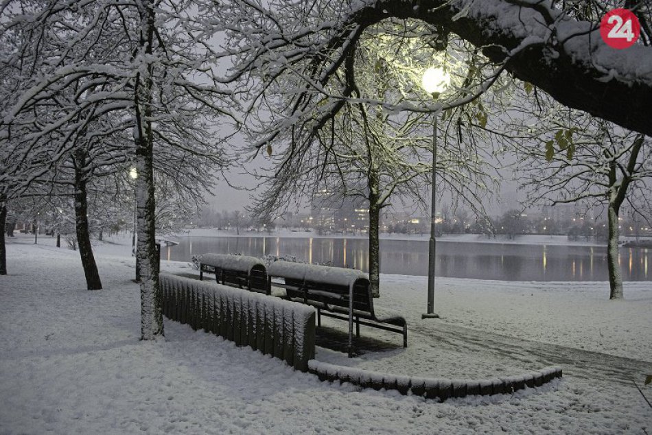 Štrkovecké jazero v zime