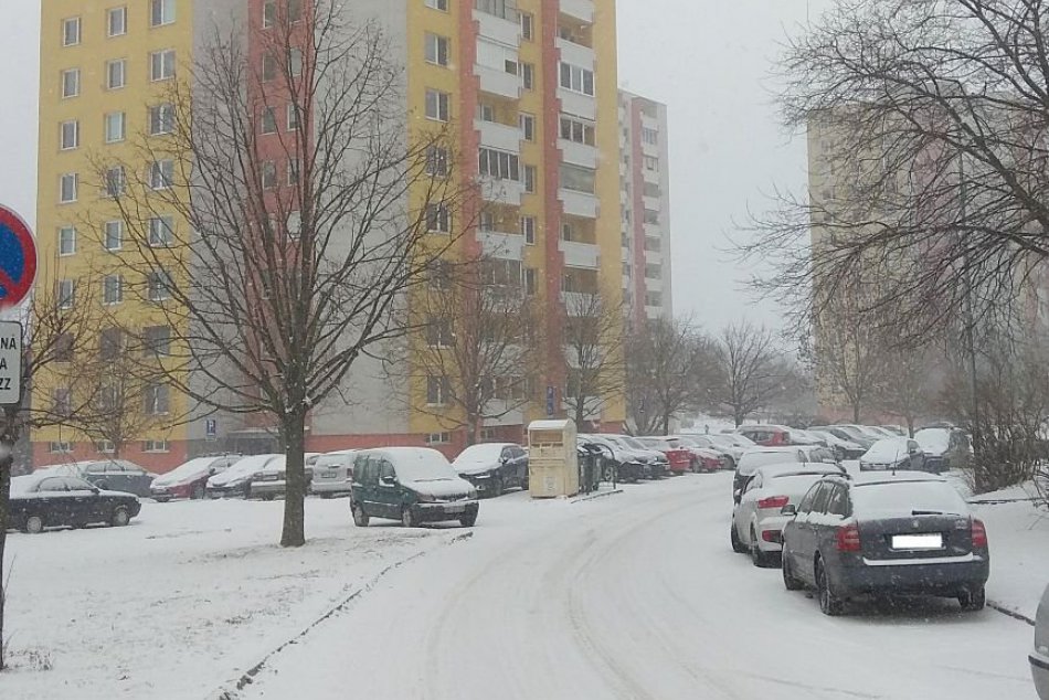 Sneženie zasiahlo  Nitru 8. januára 2019