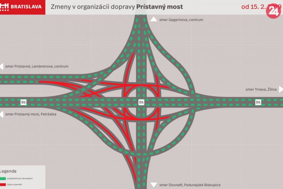Bratislavu čakajú rozsiahle dopravné obmedzenia