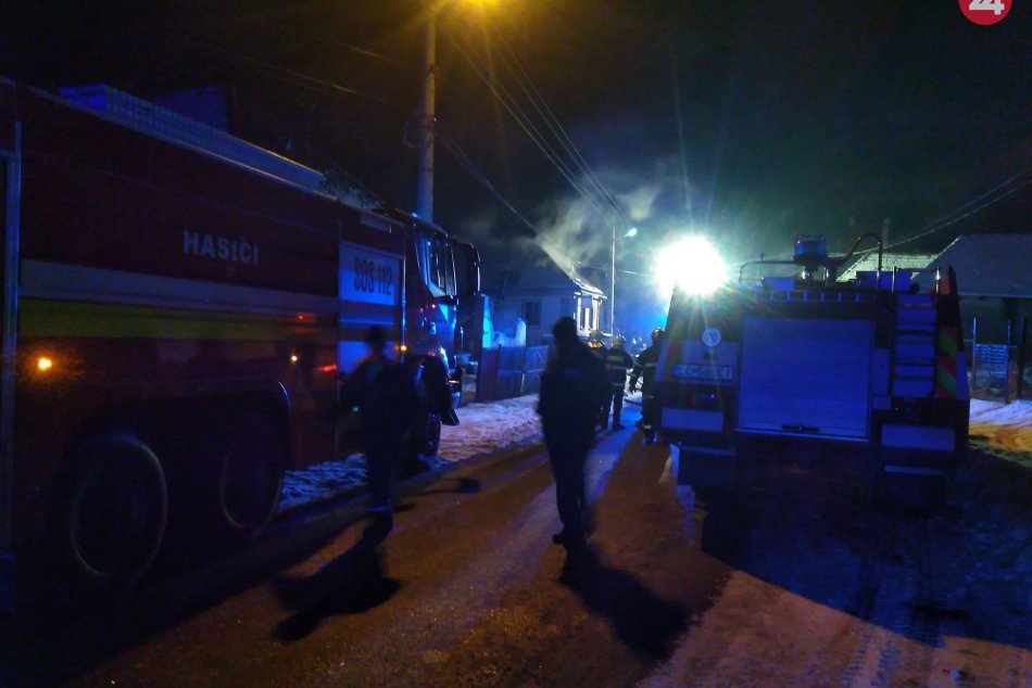 Požiar v obci Veľké Dravce