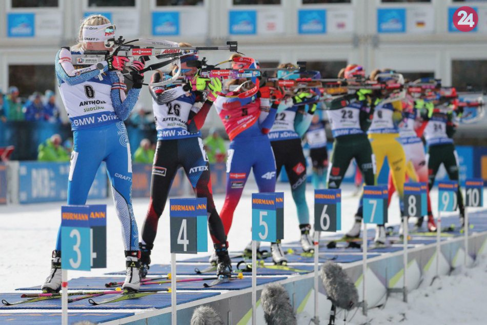 V OBRAZOCH: Biatlonistky počas preteku s hromadným štartom na 12,5 km v Antersel