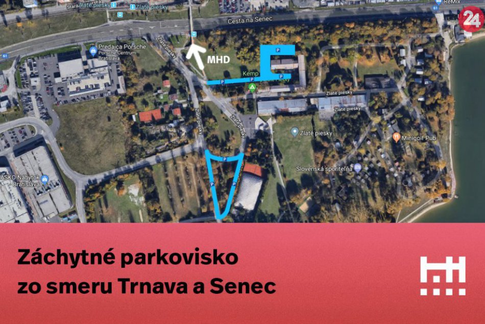 Záchytné parkovisko a bus pruh