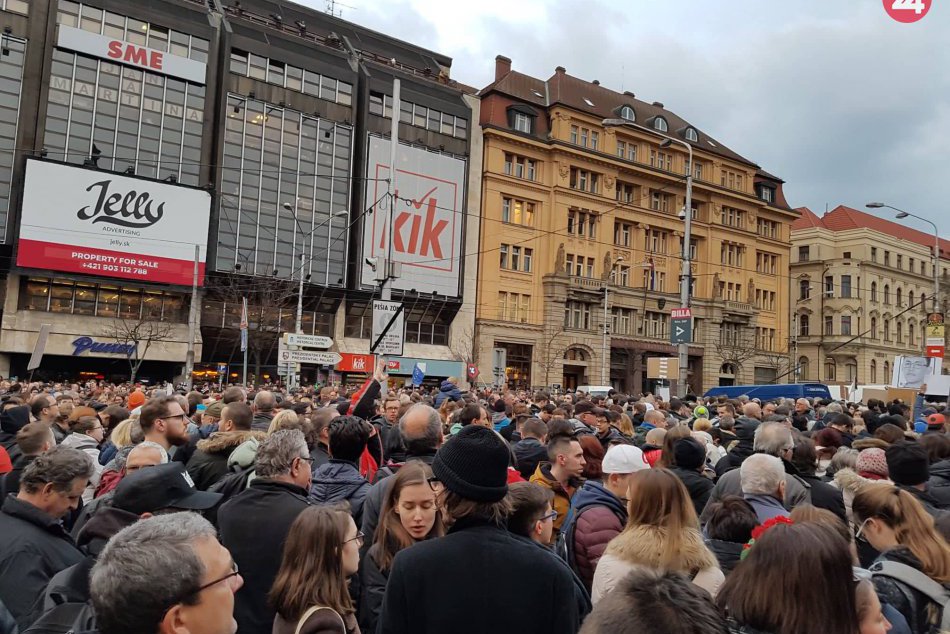 Spomienkové zhromaždenie pri príležitosti výročia vraždy J. Kuciaka