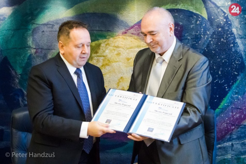 Certifikát systému manažérstva proti korupcii pre Poprad