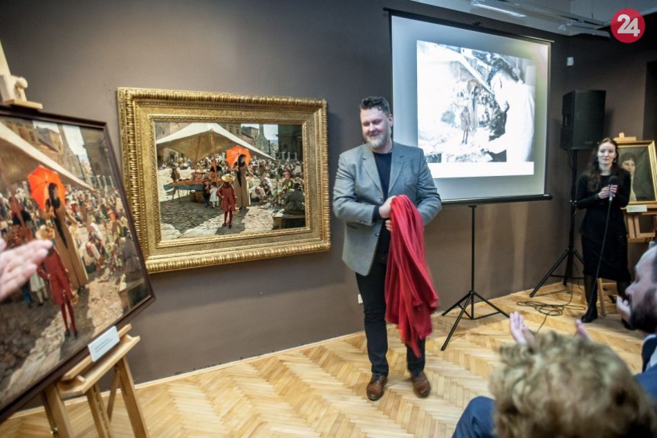 V OBRAZOCH: Zreštaurovaný obraz Dominika Skuteckého Trh v Bystrici