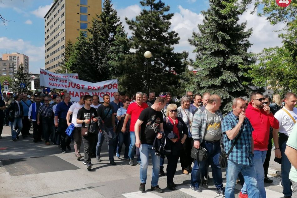 Protest odborarov U.S.Steel