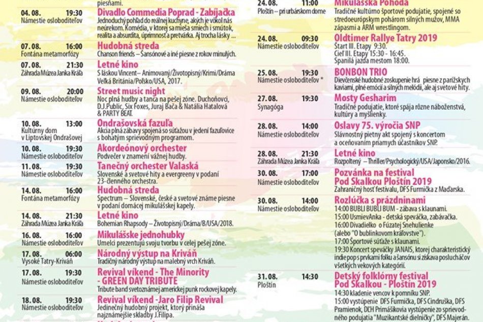 FOTO: Progra Mikulášskeho leta v auguste