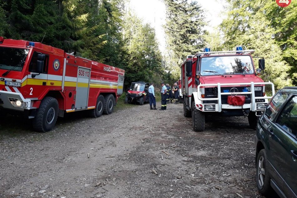 FOTOGALÉRIA: Hasiči pri Spišskej v akcii pre požiar lesa