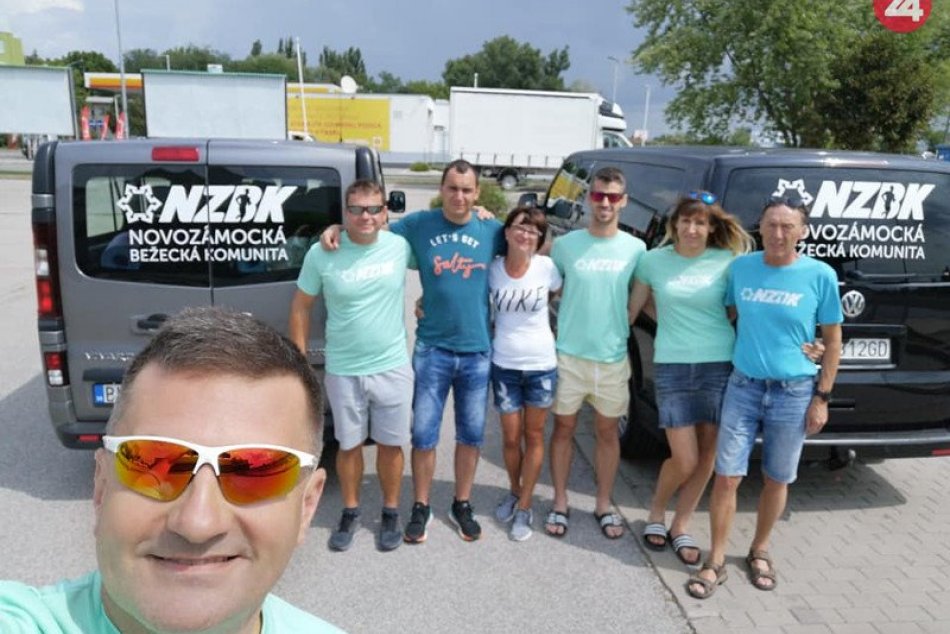 Novozámocká bežecká komunita na pretekoch Od Tatier k Dunaju