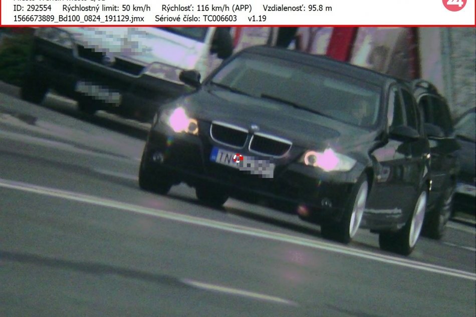 Tomášovi (21) z Trenčína namerali na Štefánikovej prekročenie rýchlosti o 66 km/