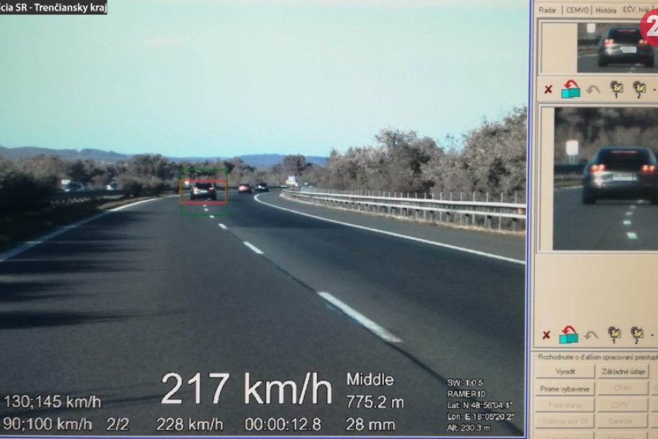 Diaľniční policajti namerali počas jednej služby 3 vodičov s vysokou rýchlosťou